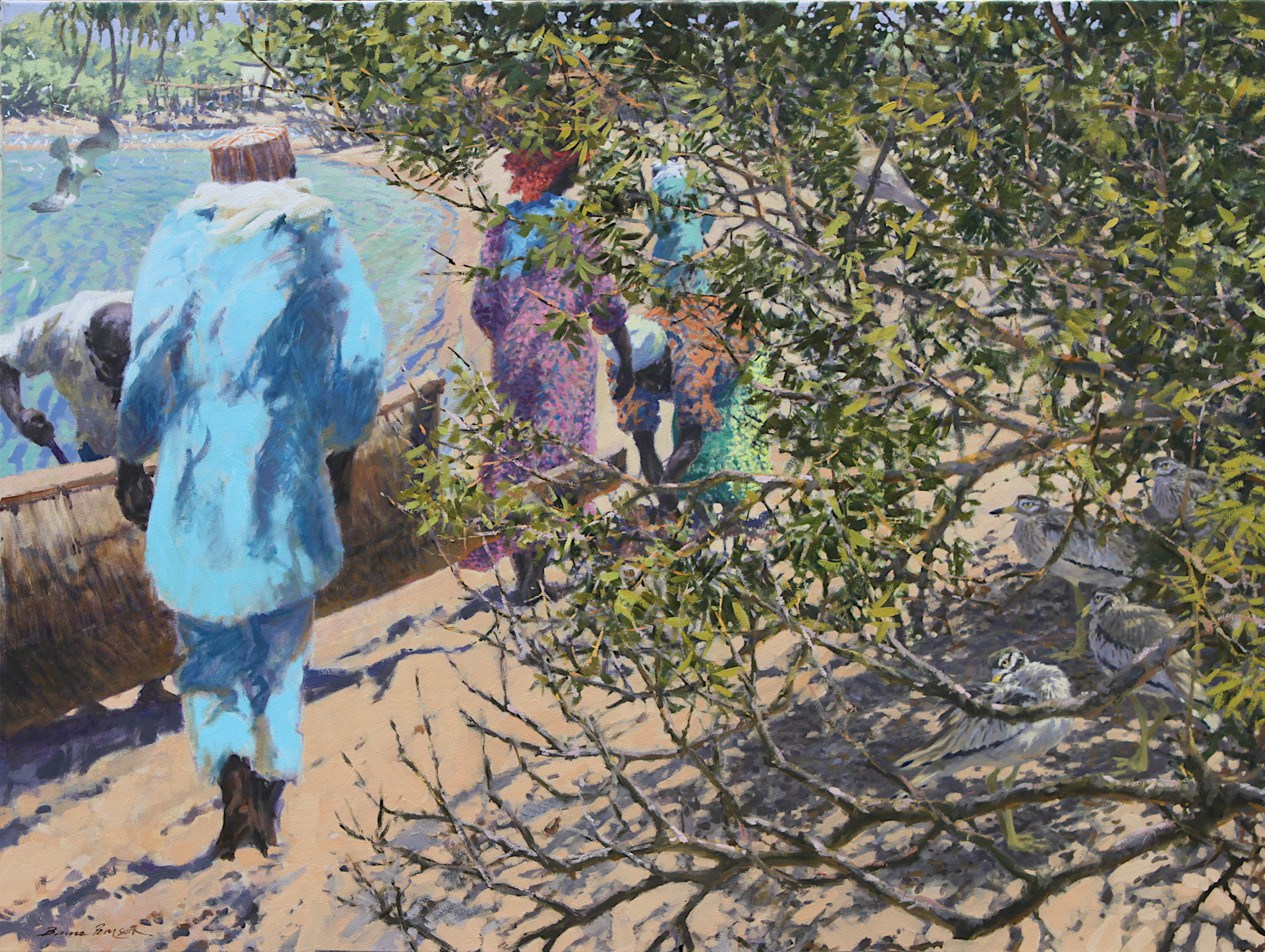 Senegal Shoreline.  Oil on canvas 92cm x 122cm